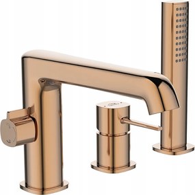 Kádtöltő Csaptelep 3 Lyukú Álló Rozé Arany Laveo Szett