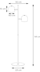 Lucide 03703/10/30 - LED állólámpa SKANSKA-LED 2xLED/5W/230V fekete