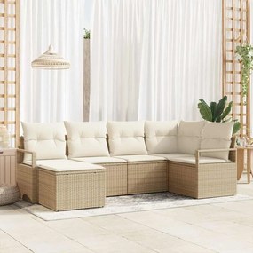 vidaXL Kanapé Szett párnával tárolóval 8 pcs Beige és krém polirattan