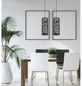 Csillár zsinóron AVALO 2xE27/60W/230V szürke/fekete