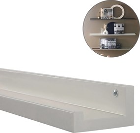 Krémszínű képtartó falipolc FOTOPLANK 120 cm