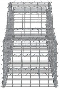 4 db íves horganyzott vas gabion kosár 300x50x40/60 cm