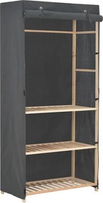 vidaXL 3-szintes szürke szövet ruhásszekrény 79 x 40 x 170 cm