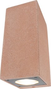 Modern kültéri fali lámpa terrakotta 2-lámpás IP44 - Pompei