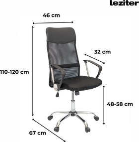 Fit ergonomikus irodai forgószék, fekete