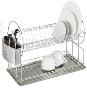 WENKO 2329100 - DUO edénycsepegtető 21x33 cm, rozsdamentes acél/ezüst