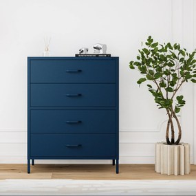 Komód CARLA , 800 x 1015 x 400 mm, Modern: sötétkék