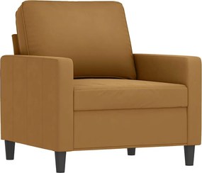 vidaXL barna bársony kanapéfotel 60 cm