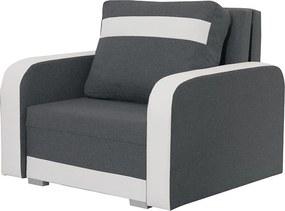 KONRAD fotelágy Sötétszürke/fehér