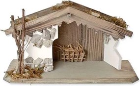 Karácsonyi Betlehem Istálló Dekoráció 29,5x9,5x15 CM Figurákhoz 5-9 CM