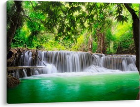 Kép egy vízesésről Kanchanaburiban, Thaiföldön (70x50 cm)