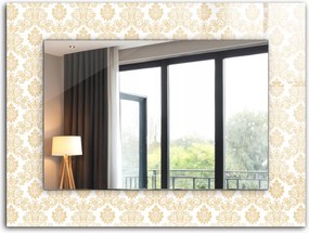 Fürdőszobai tükör hálószoba nappali nyomott mintával XXL 80x60 cm Sárga díszek