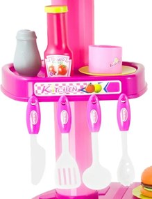 G21 játék - Gyerek konyha nagy, tartozékokkal, rózsaszín