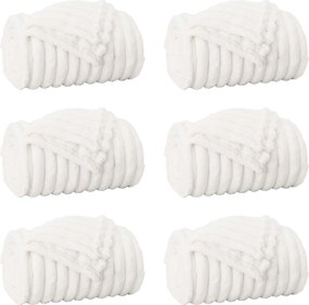 vidaXL Takarók 6 pcs Fehér 200 x 150 cm Gyapjú