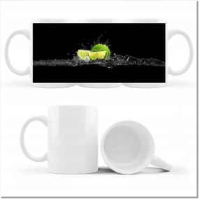 Fényképes bögre lime fekete színben