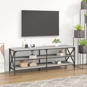 szürke sonoma színű szerelt fa TV-szekrény 140 x 40 x 50 cm