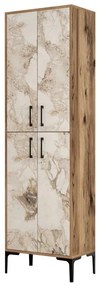 Cipőtároló Berlin A - Diós, Fehér Marble