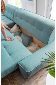 Türkiz kinyitható sarokkanapé (variálható) Dazzling Daisy – Miuform