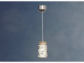 Klausen 142030 - LED Csillár zsinóron SHOCK LED/5W/230V fényes króm/fa