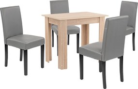 Leon 4+1 étkező garnitúra sonoma tölgy-szürke