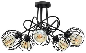 Csillár OXFORD 5xE27/15W/230V fekete