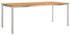 kültéri étkezőasztal 200x90x74,5 cm Tömör akácfából