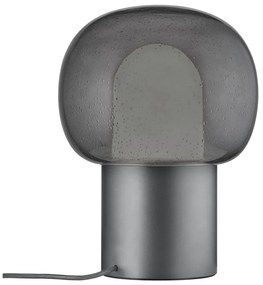 Antracitszürke alumínium LED asztali lámpa üveg búrával (magasság 32 cm) Iris – Blomus