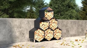 Fa tároló hatszögletű fém sötátszrüke