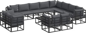 vidaXL Kerti Kanapé Szett párnával 13 pcs