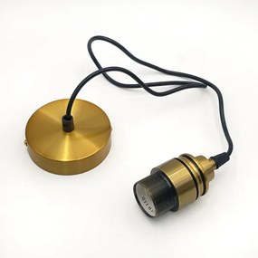 Kábelre szerelt HECTOR függőlámpa 1xE27/15W/230V fehér/sárgaréz átm. 30 cm