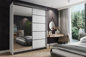 Amo 200 Tolóajtós Szekrény 200cm, Fehér