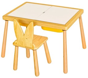 Gyerekasztal székekkel Table and Chair - Yellow