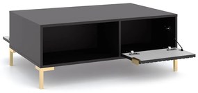 TORELLO 100 cm Dohányzóasztal Fekete Színben