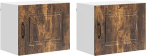 vidaXL Konyhaszekrény Kalmar 2 pcs Füstölt tölgy 50 x 31 x 40 cm