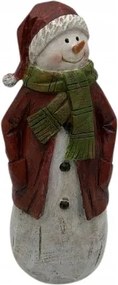 Dekoratív hóember kabáttal 30cm