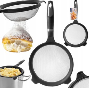 Konyhai szűrő acél cédrusfa szitáláshoz 19,5 cm-es szitáláshoz