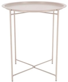 Összecsukható felszolgáló asztal, bézs színű, 46 cm átmérőjű