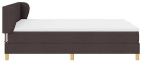 Boxspring Ágy Matrac Nélkül, Sötétbarna, 140x200 cm, Szövet