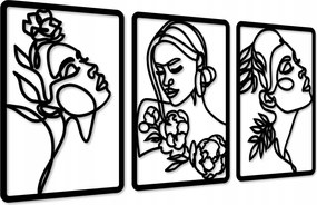 Áttört Képek Fali Dekoráció Triptichon Kép Nappali Nagy XL