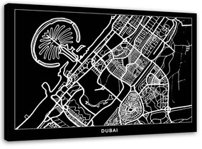 Gario Vászonkép Dubai város terve Méret: 60 x 40 cm