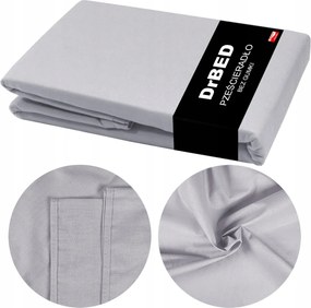 Gumi Nélküli Pamut Lepedő Természetes 220 x 200 Tartós Szürke Lengyel