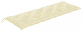 tömör tíkfa Batavia pad krémszínű párnával 150 cm