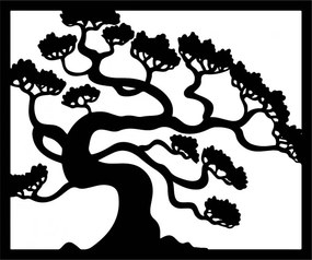 Fából készült kép a falon egy bonsai fa fa rétegelt lemez DRAZSKA