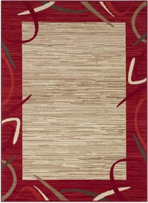 Modern szőnyeg,krémpiros 80x150cm