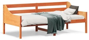 kanapéágy ágy matrac viaszbarna 75x190 cm tömör fa fenyőfa