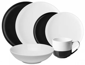 Lunasol - Porcelánkészlet fekete / fehér 8 db-os - Flow (491075)