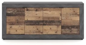 RUNEA komód sötétbarna/antracit