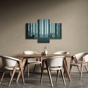 Kép - Szarvas farkassal a sziklák között (90x60 cm)