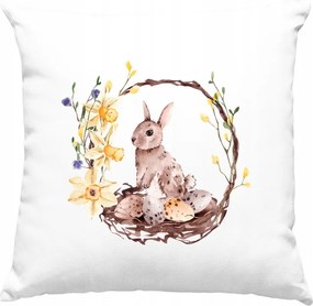 Nyuszi párna nyuszi virágos kedves 3 fehér