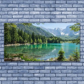 Vászonfotó Természet-hegység Lake Forest 125x50 cm